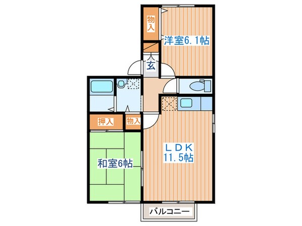 アトリオＡの物件間取画像